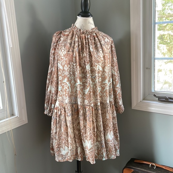 Ulla Johnson Maja long sleeved chiffon mini dress EUC size 4 - Picture 8 of 17